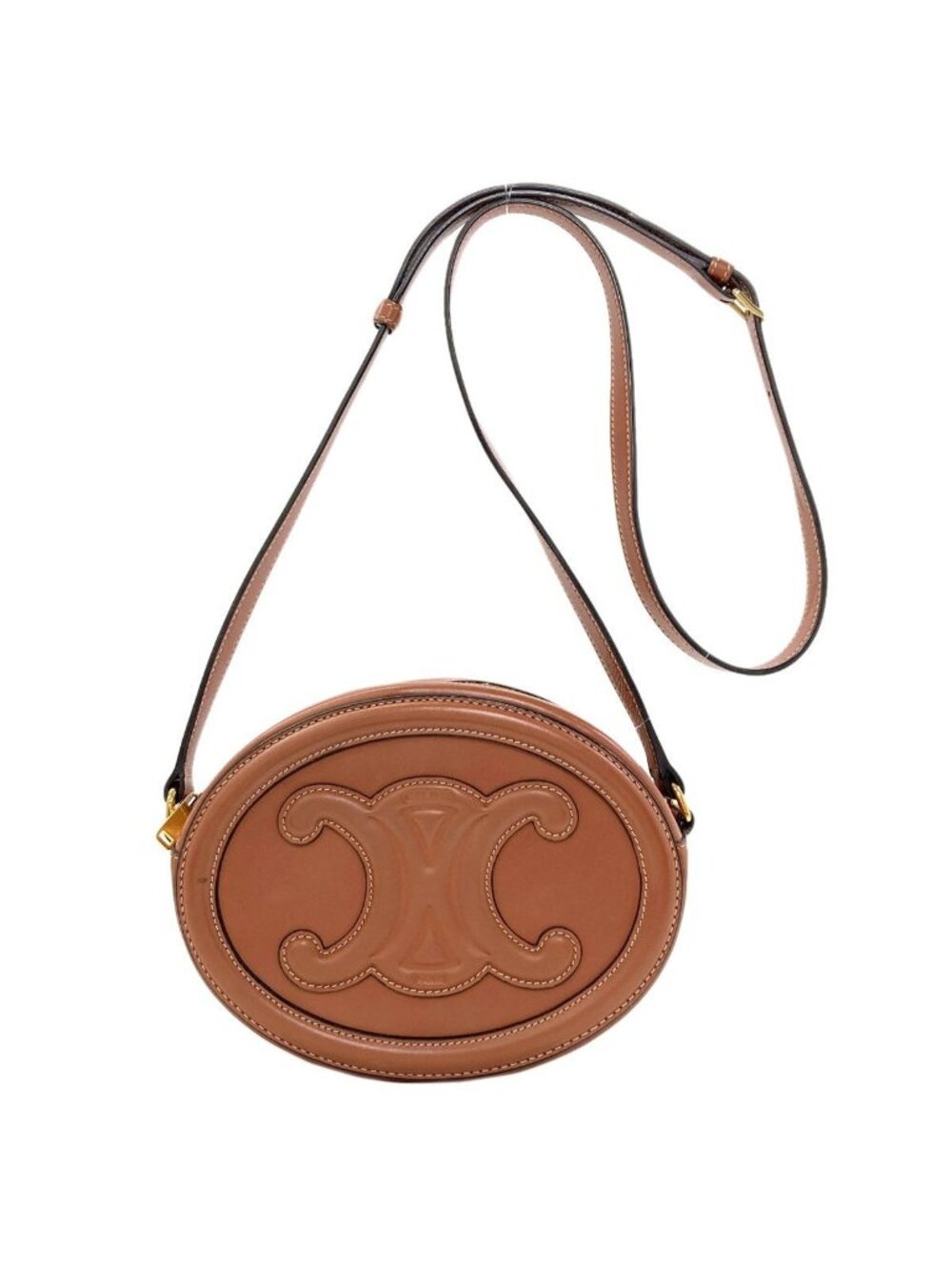Celine Oval Perth Cuir Triomphe Shoulder Bag Calfskin